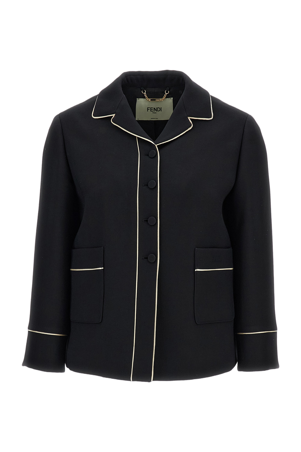 Tailored Wool-Silk Blouson Jacket