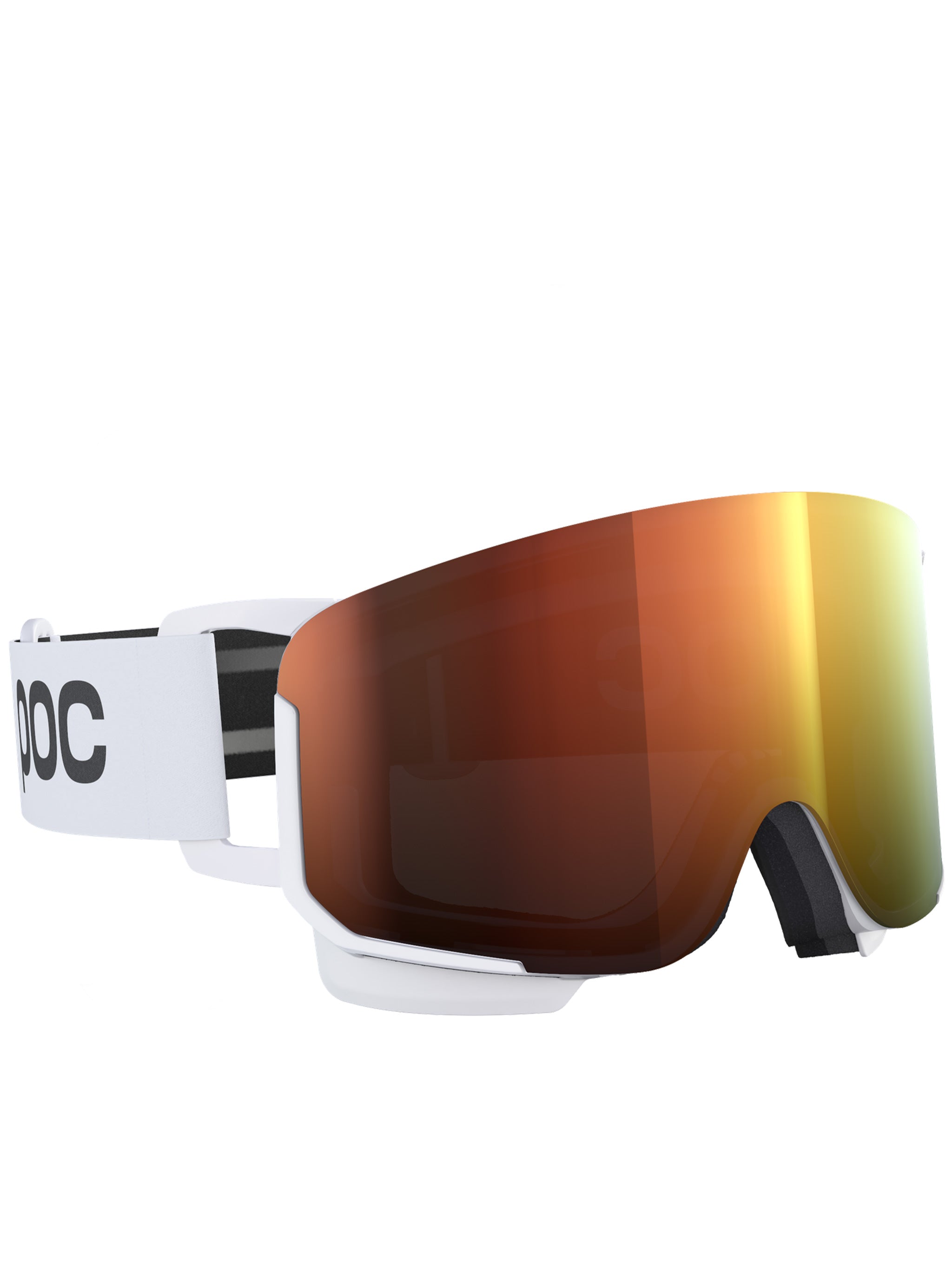 White Nexal Wraparound Reflective Ski Goggle