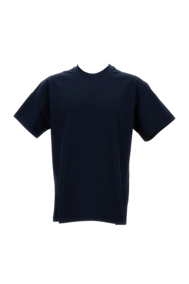 Crewneck Cotton T-Shirt With Striking Back Print