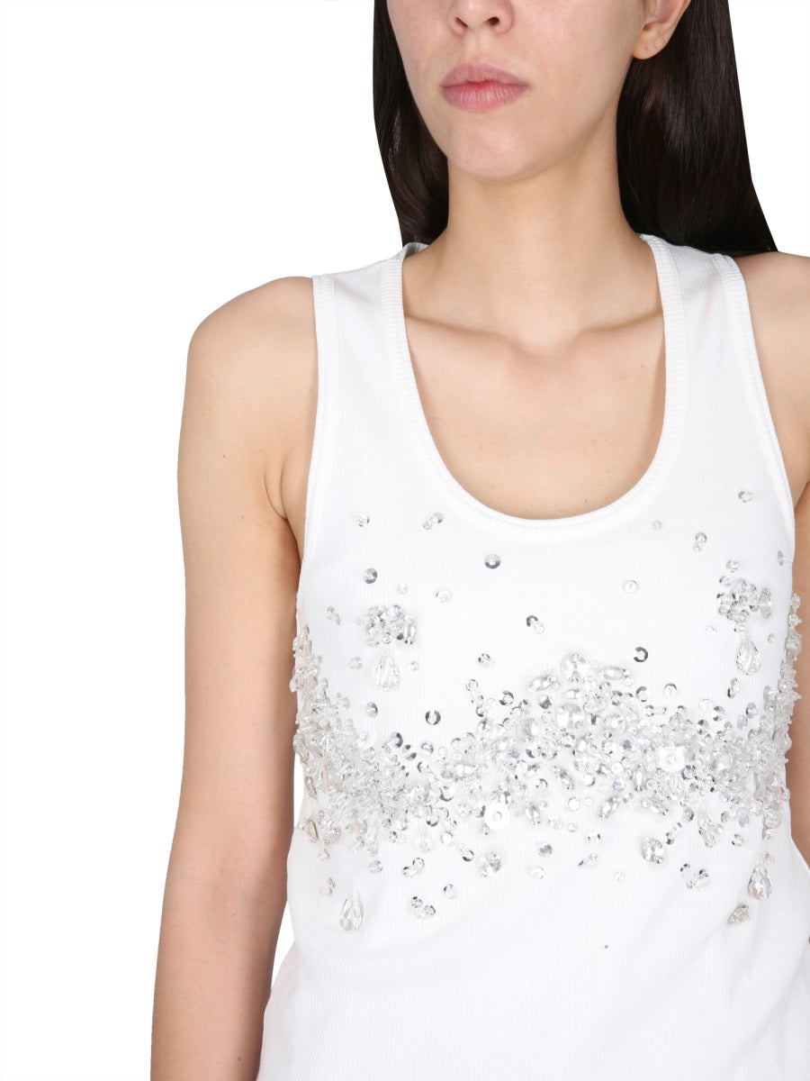 Double-Layered Jersey Top with Smooth Seamless Design