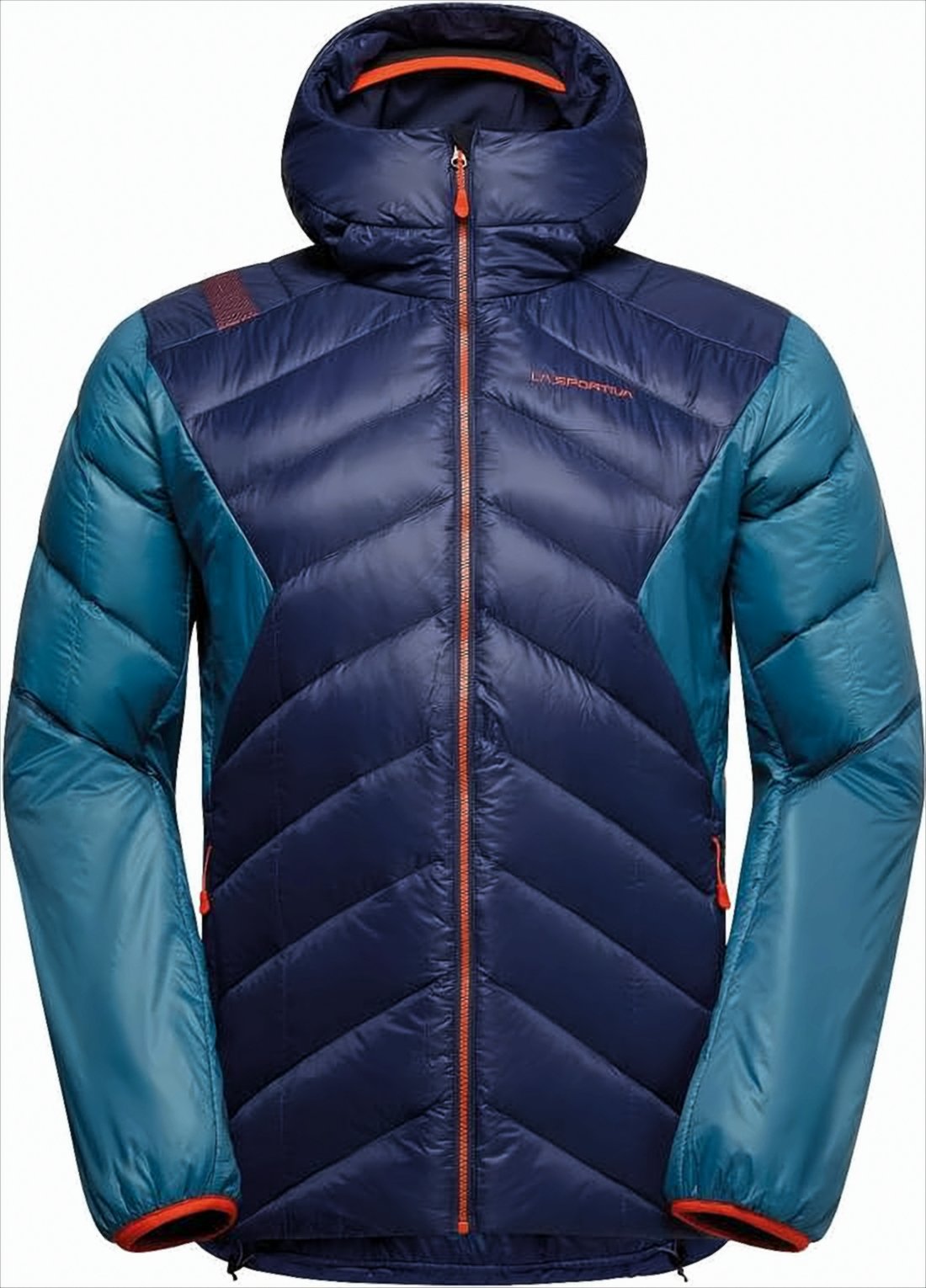 Chevron Quilted Short Padded Jacket with Hood