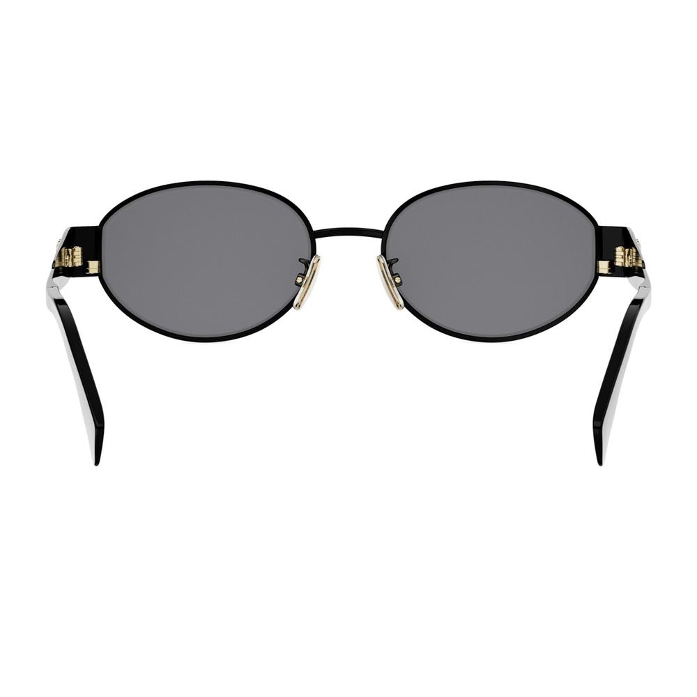 Metal Triomphe Oval Black Metal Triomphe Sunglasses