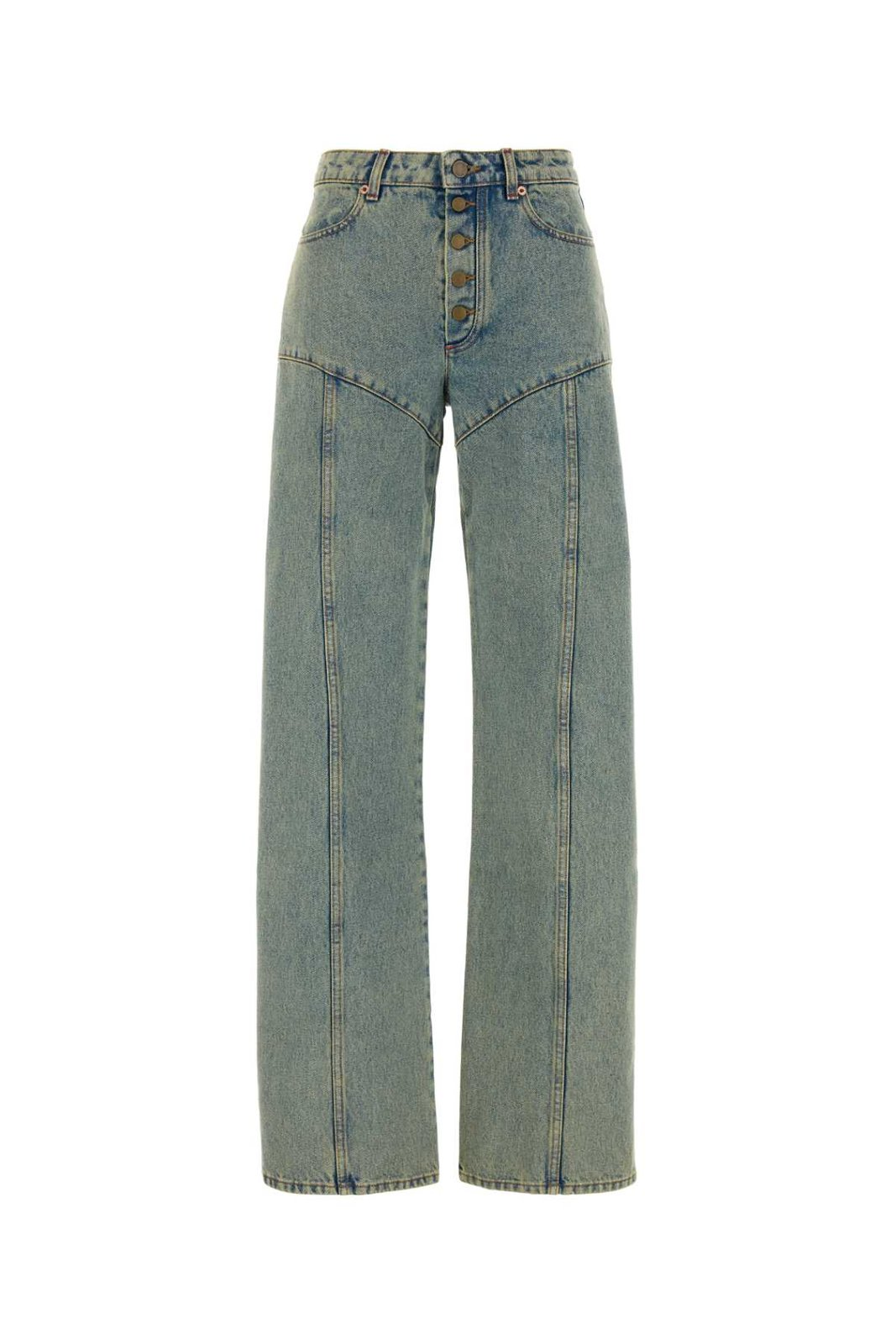 Straight-Leg Denim Pants