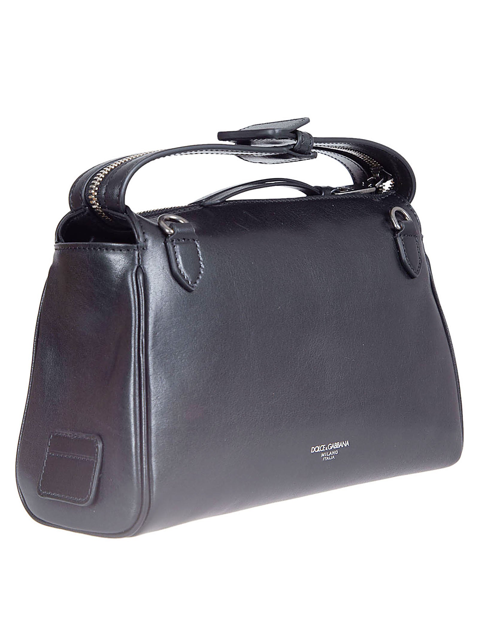 Shoulder Bag in Smooth Calf Leather with Removable Strap