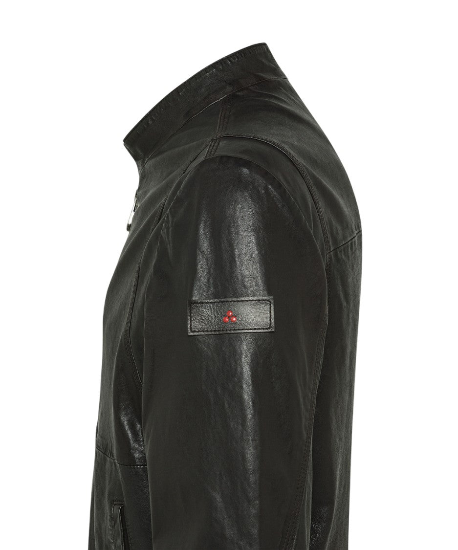 Stylish Grey Biker Leather Jacket