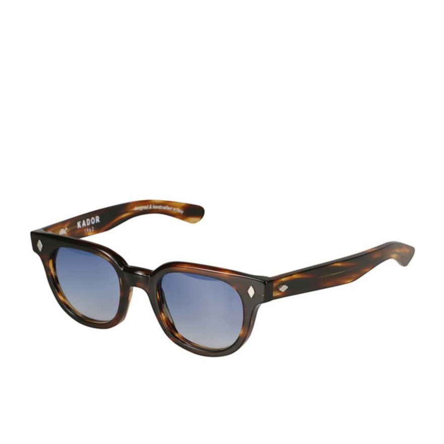 Orbit Tortoiseshell Square Frame Sunglasses with Gradient Blue Lenses