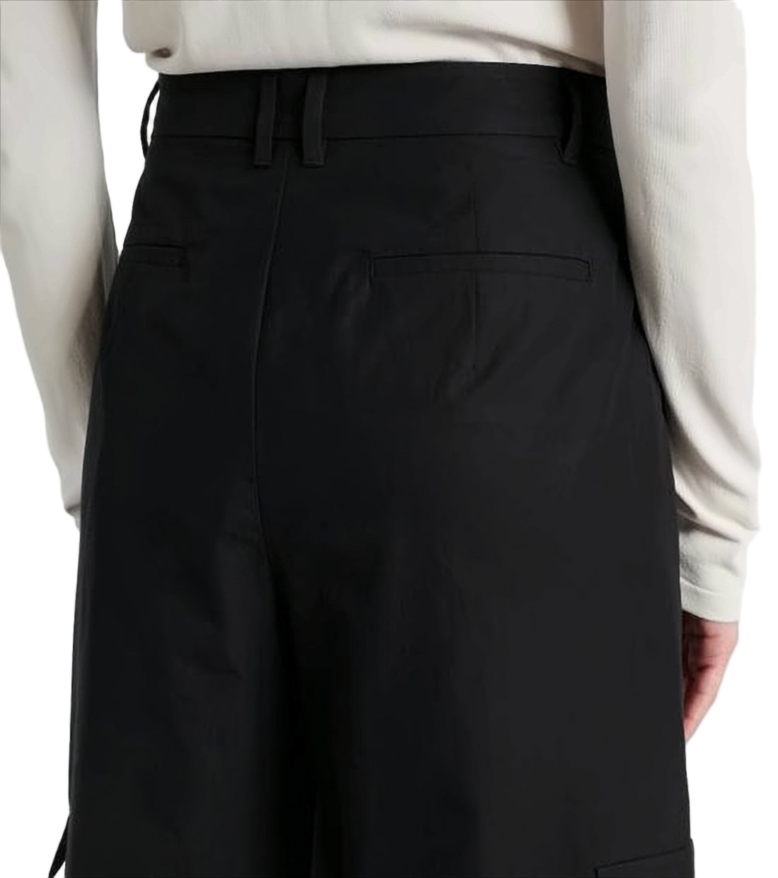 High-Waisted Black Straight-Leg Pants