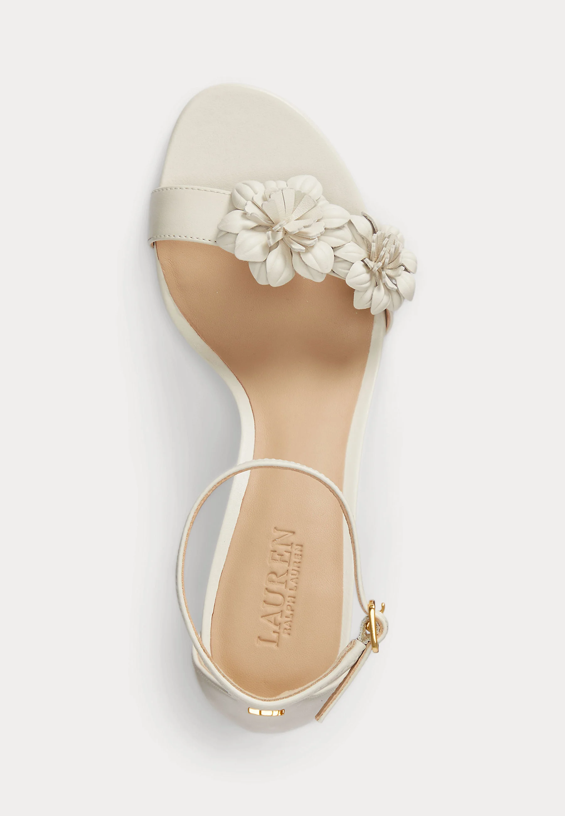 Intricately Appliquéd Sandal with Slim Ankle Strap