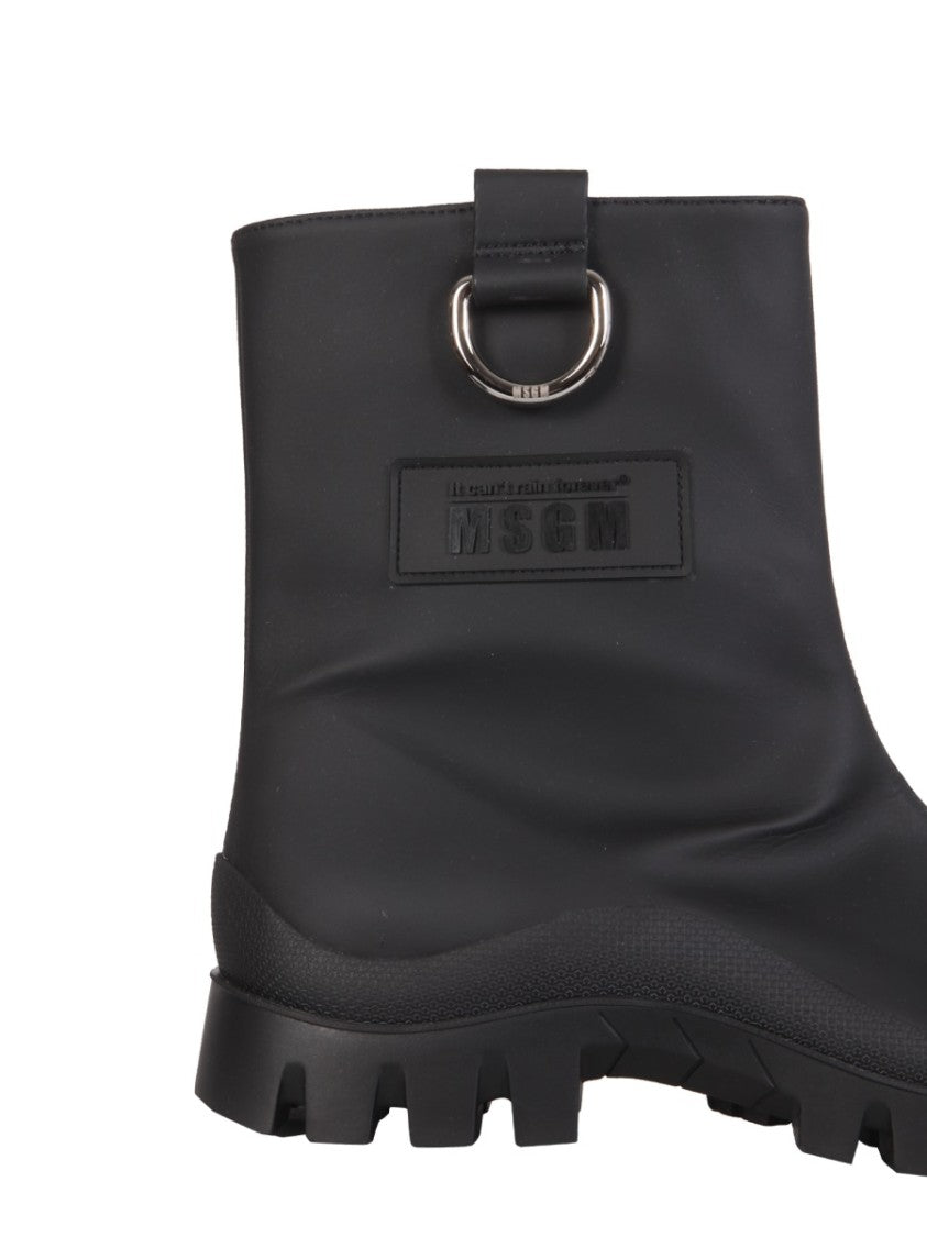 Matte Black Mid-Calf Rain Boots