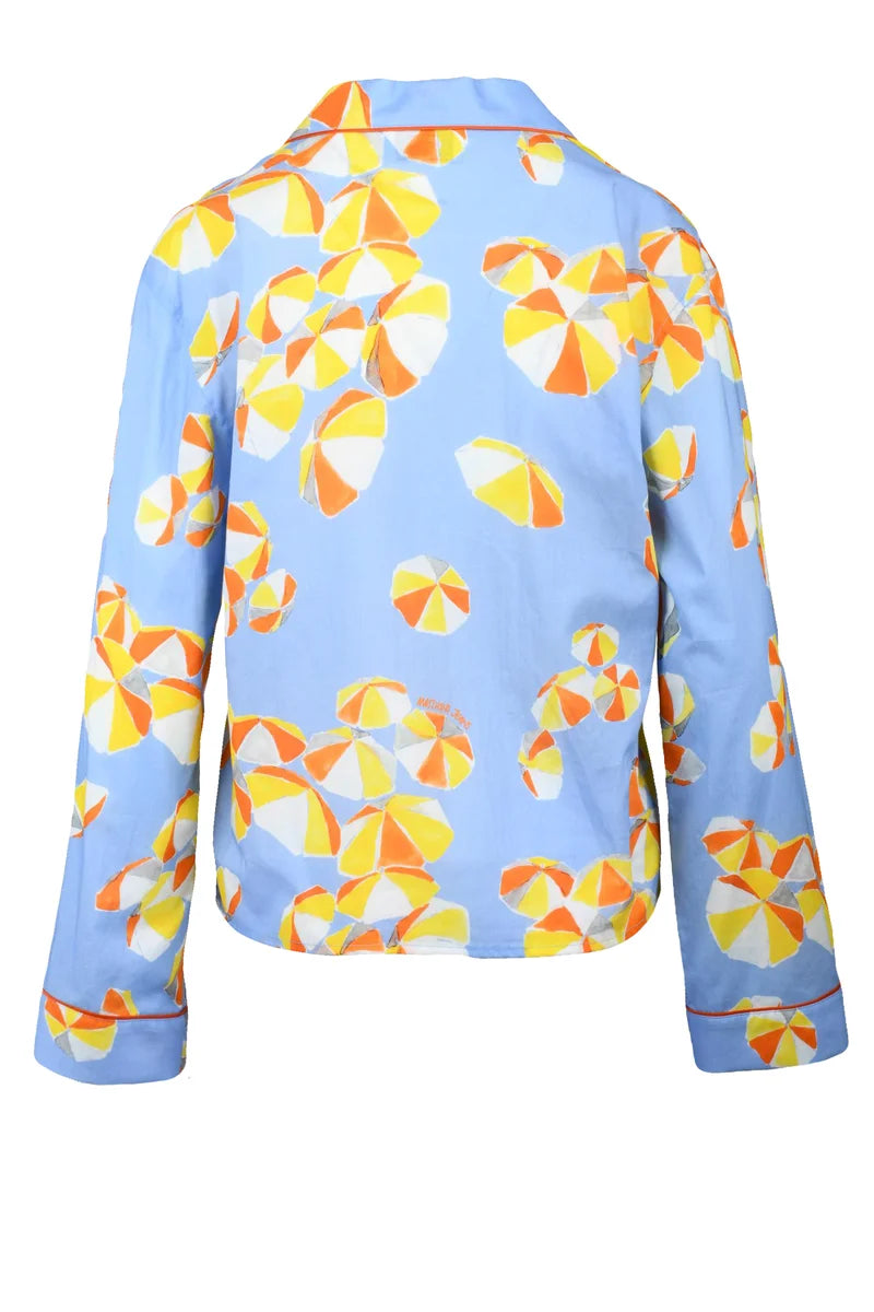 Cotton Shirt - Azul/Yellow