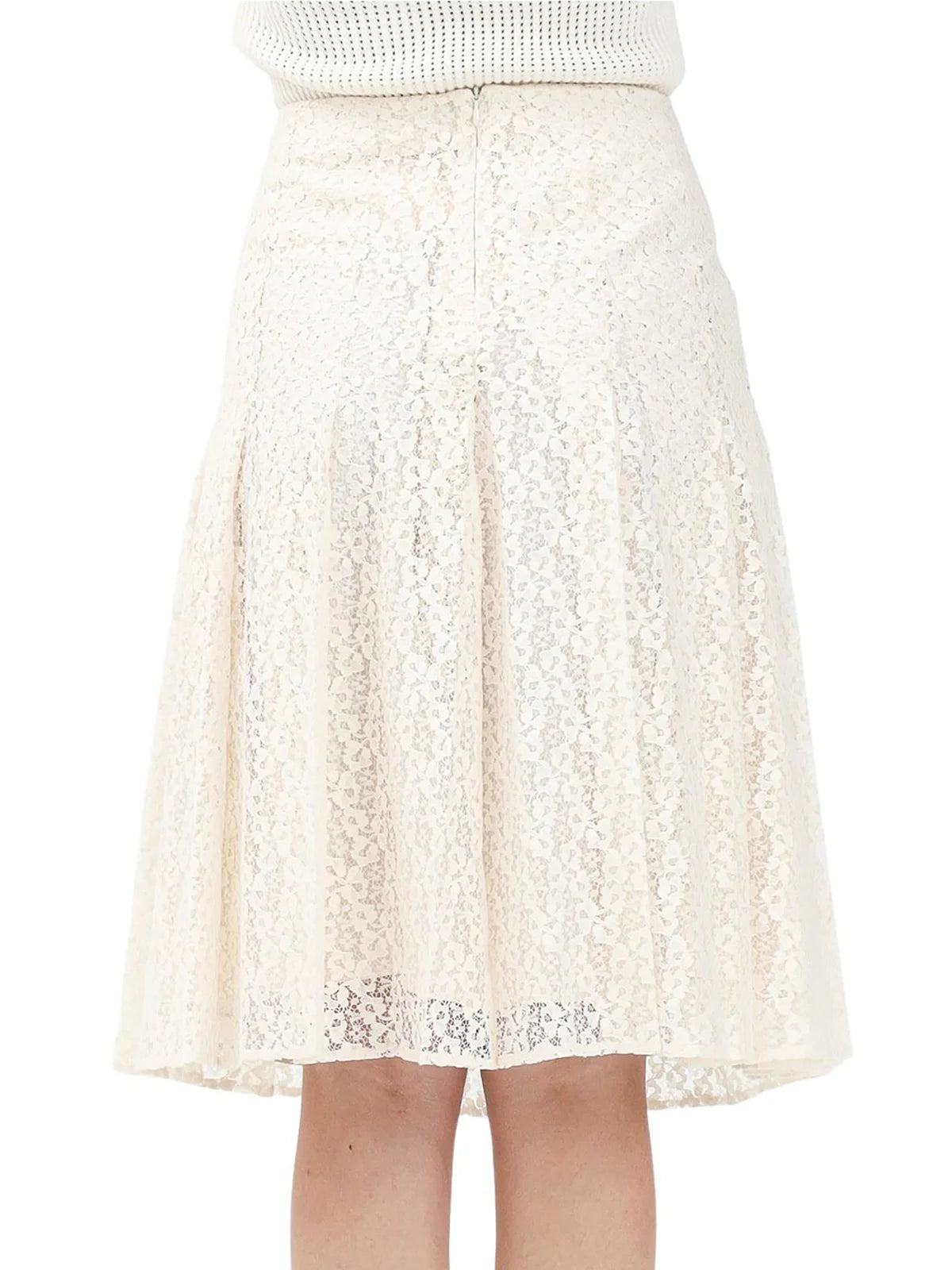 White Cotton Polyamide Beta Skirt