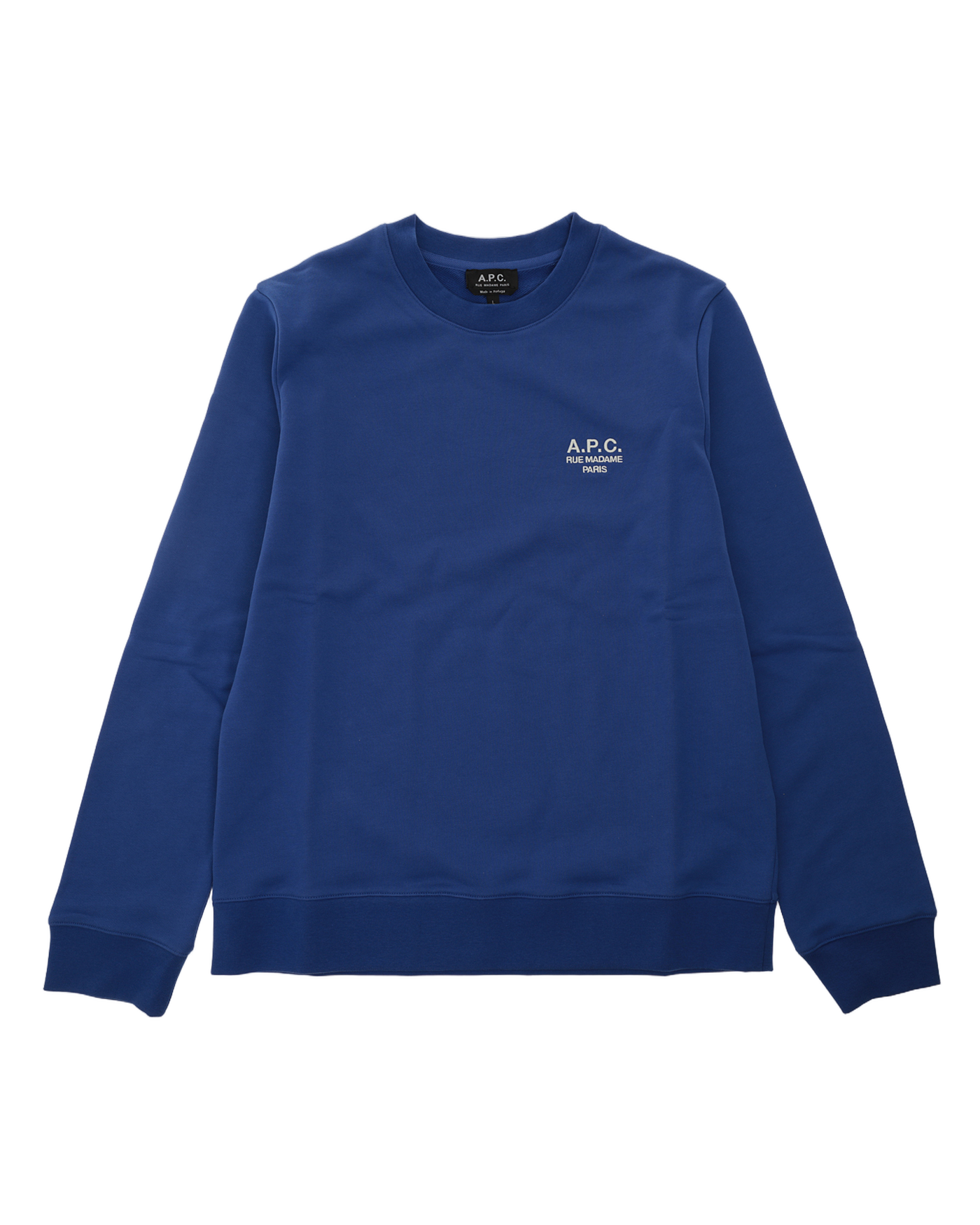 Straight-Cut Crew Neck Sweatshirt with Embroidered Logo