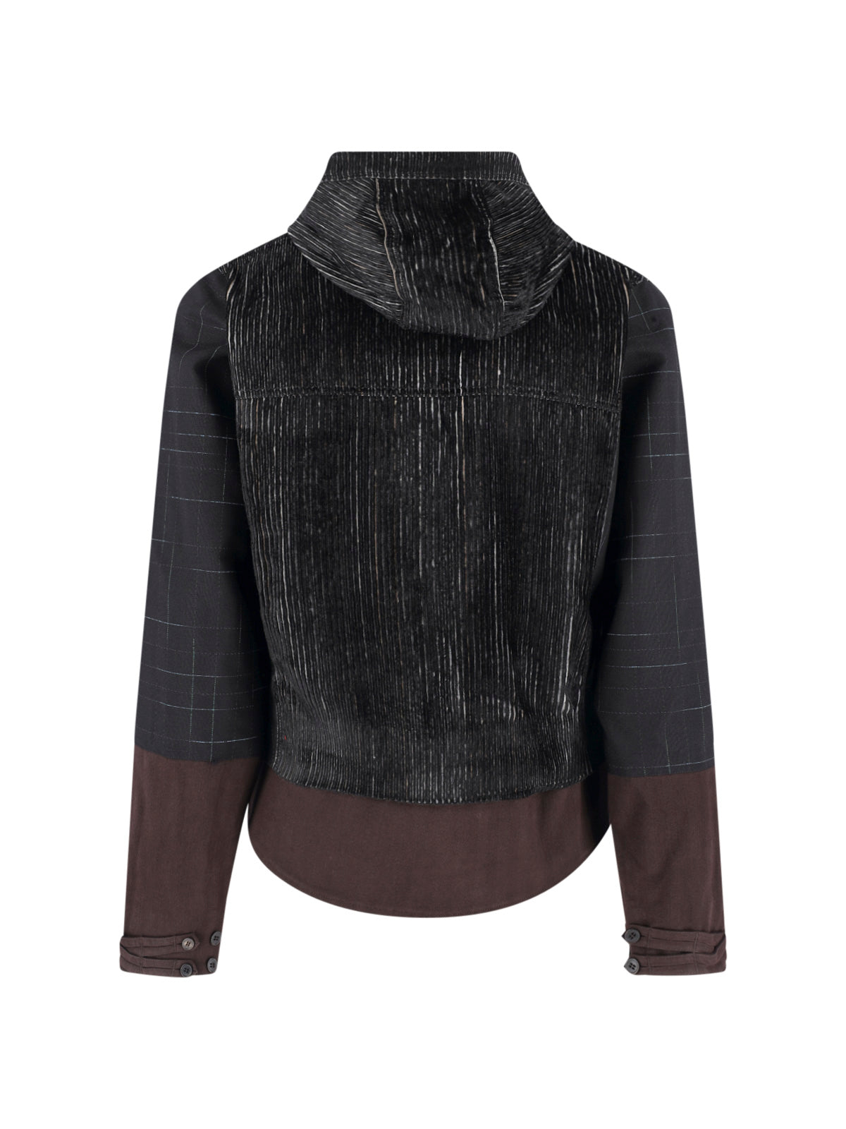 Black Textured Studded Cutout Jacket