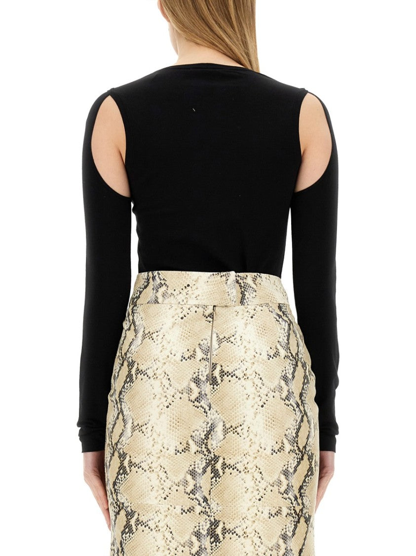 Cut-Out Shoulder Top In Soft Cotton