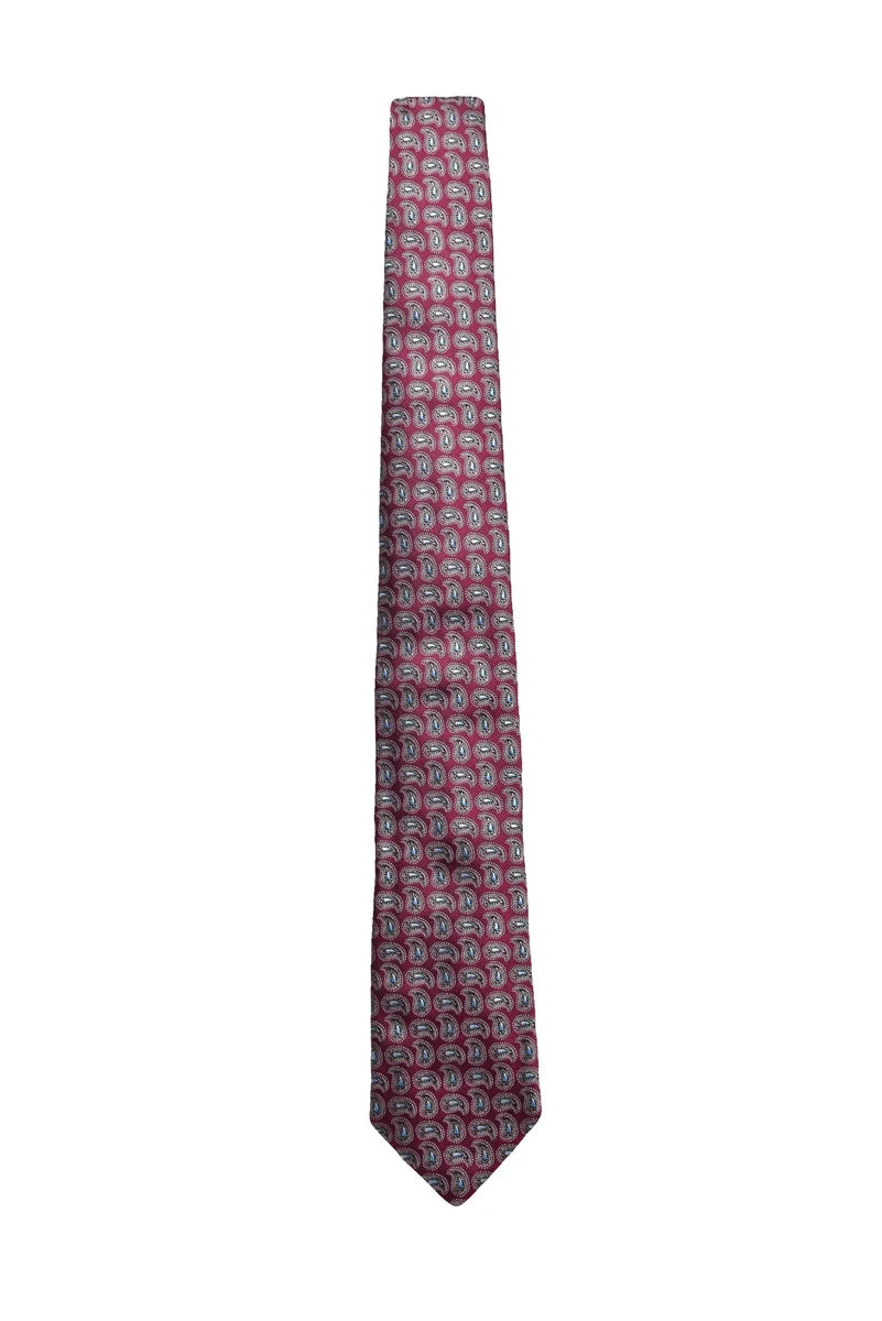 Solid Colour Silk Tie - Bordeaux