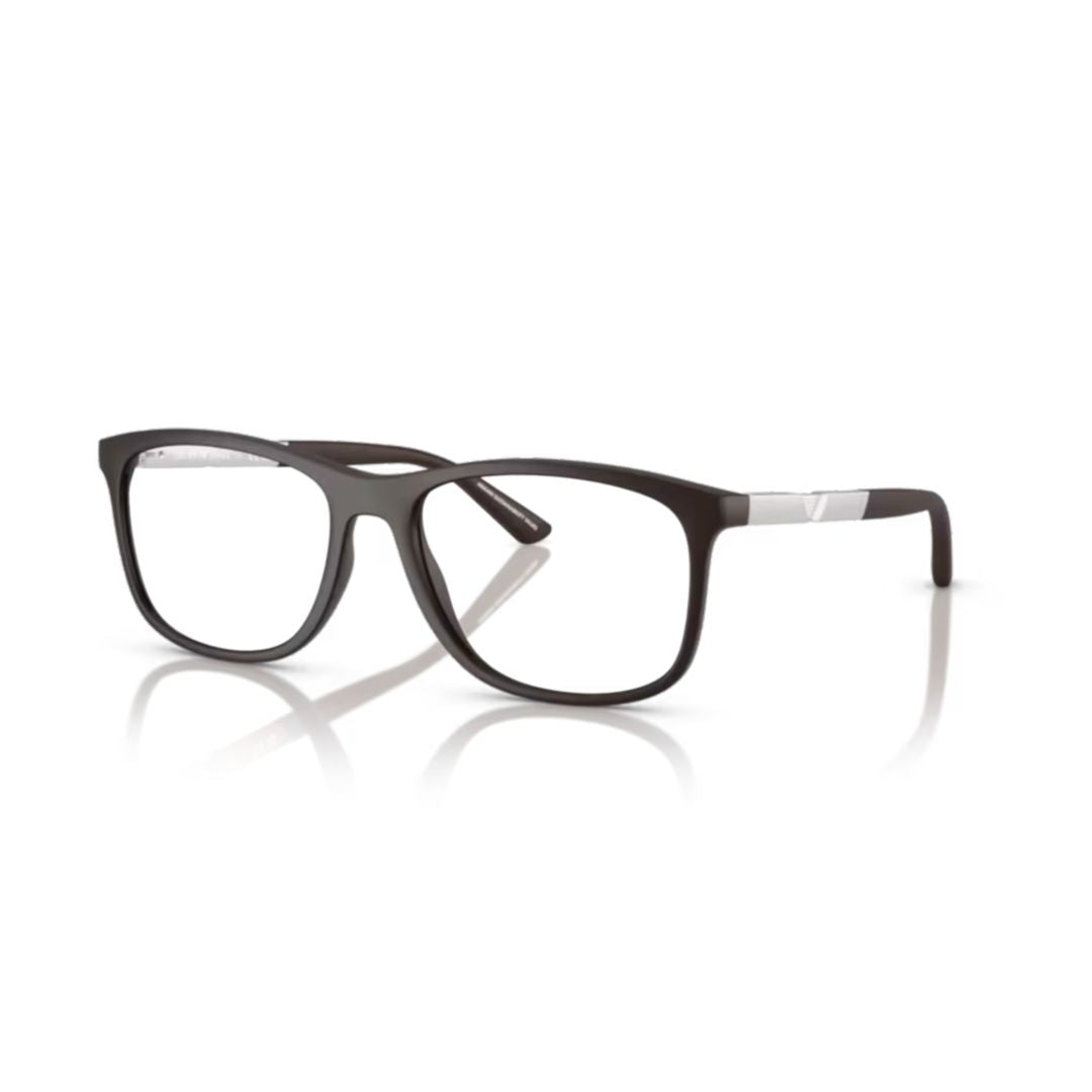 3247 Vista Rectangular Matte Finish Eyeglasses with Geometric Detail