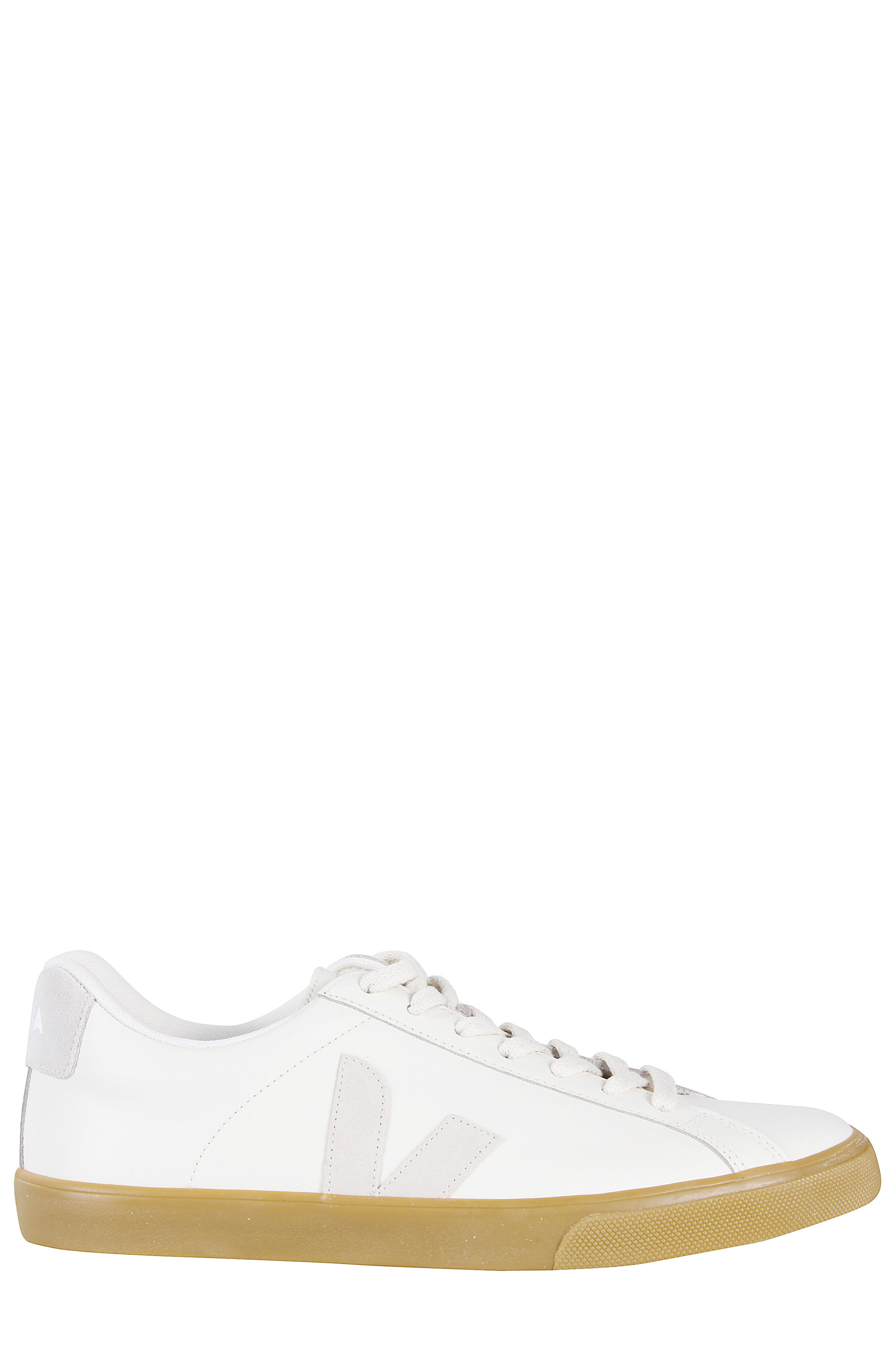 Low-Top Sneakers With Natural Suede Accents