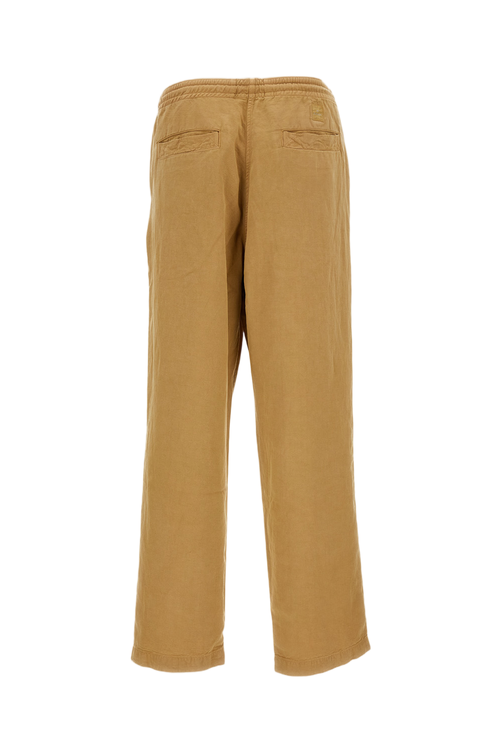 Linen-Blend Drawstring Relaxed Pants