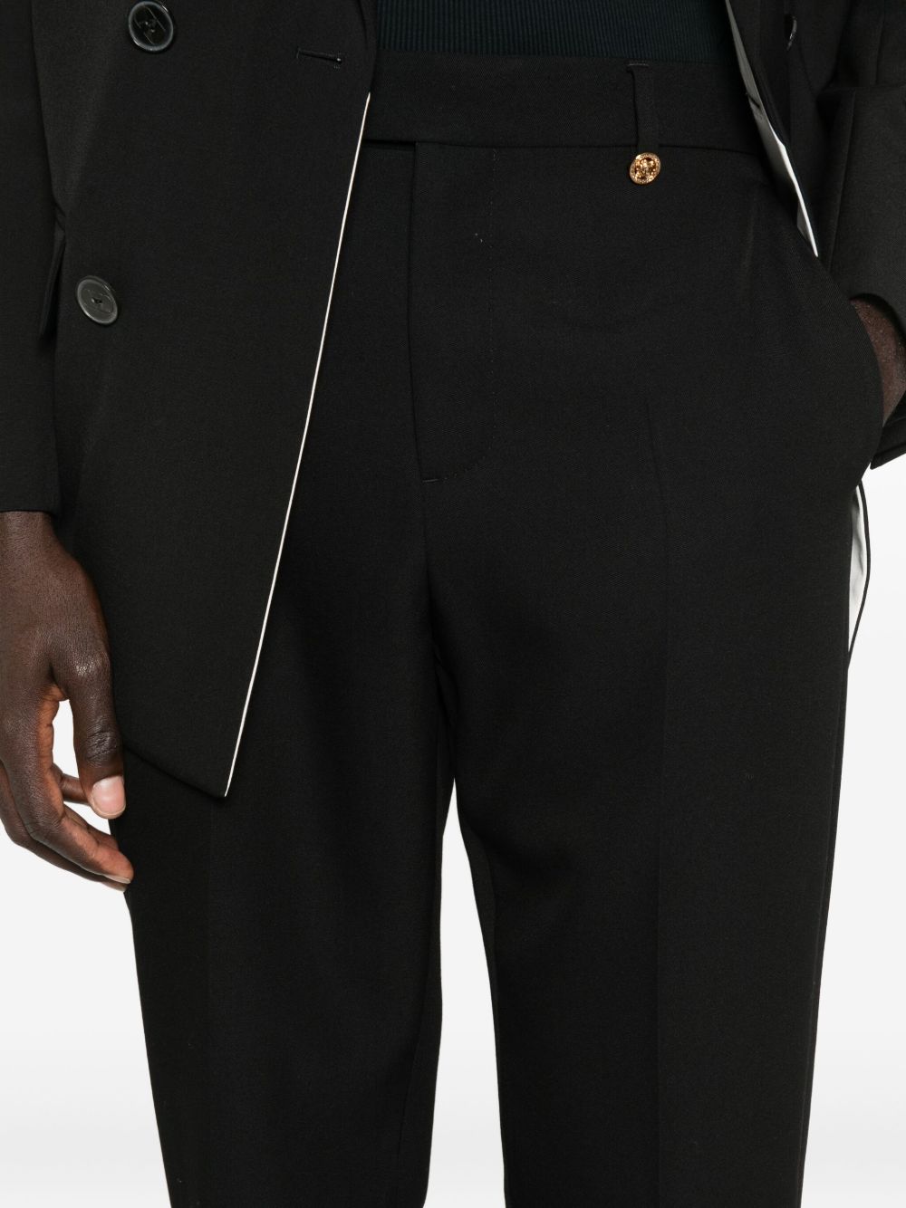 Straight Leg Wool Trousers