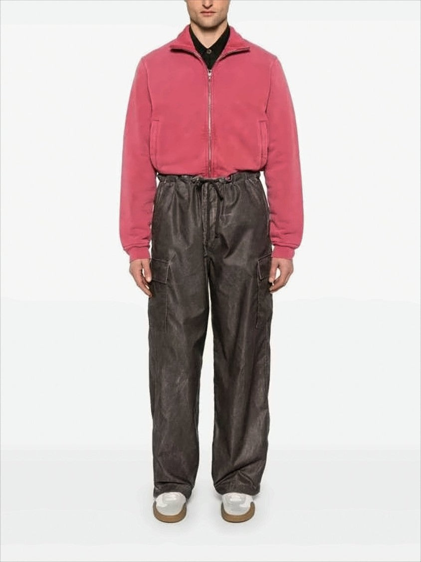 Relaxed Fit Brown Straight Pants