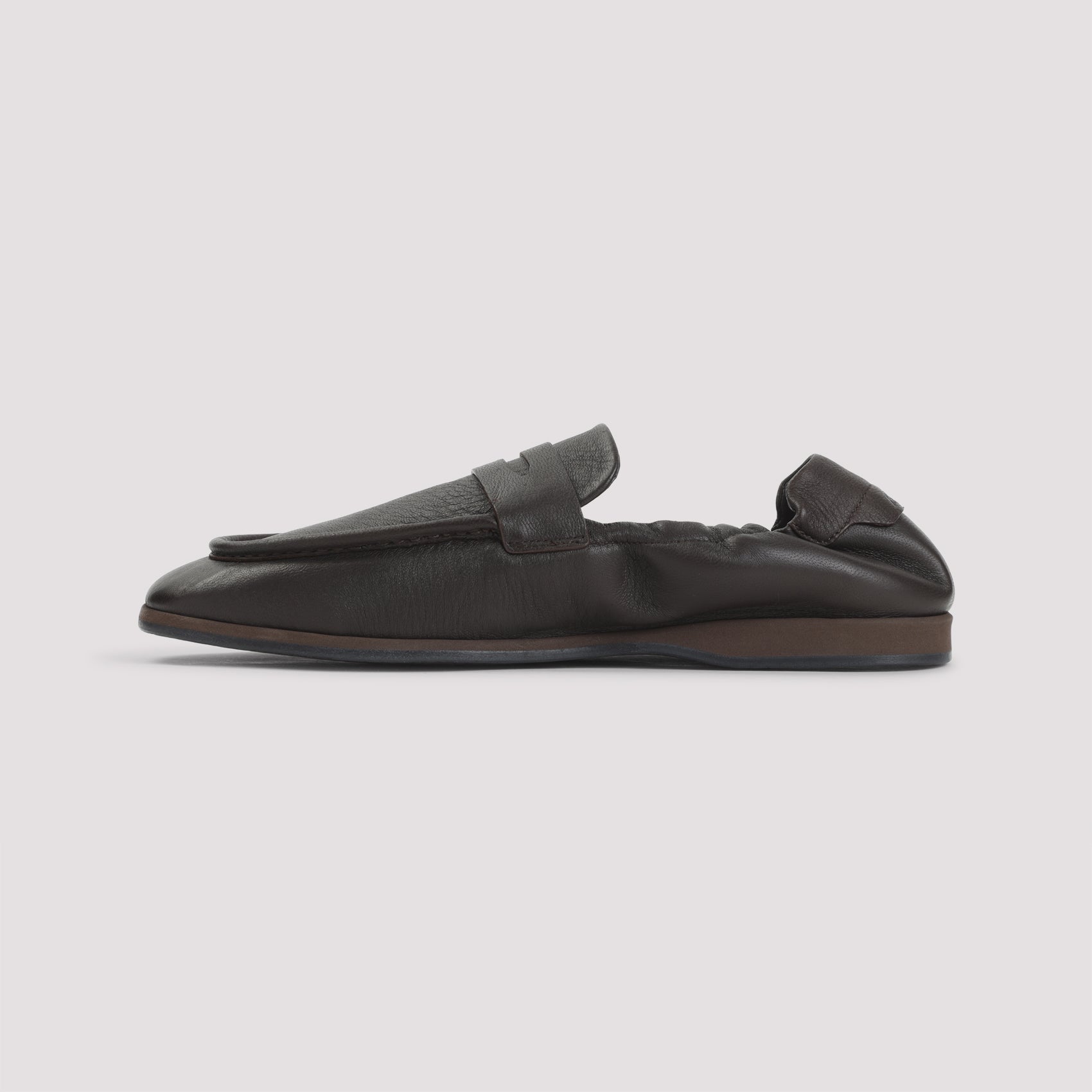 Minimalist Brown Loafers with Subtle Strap Detail