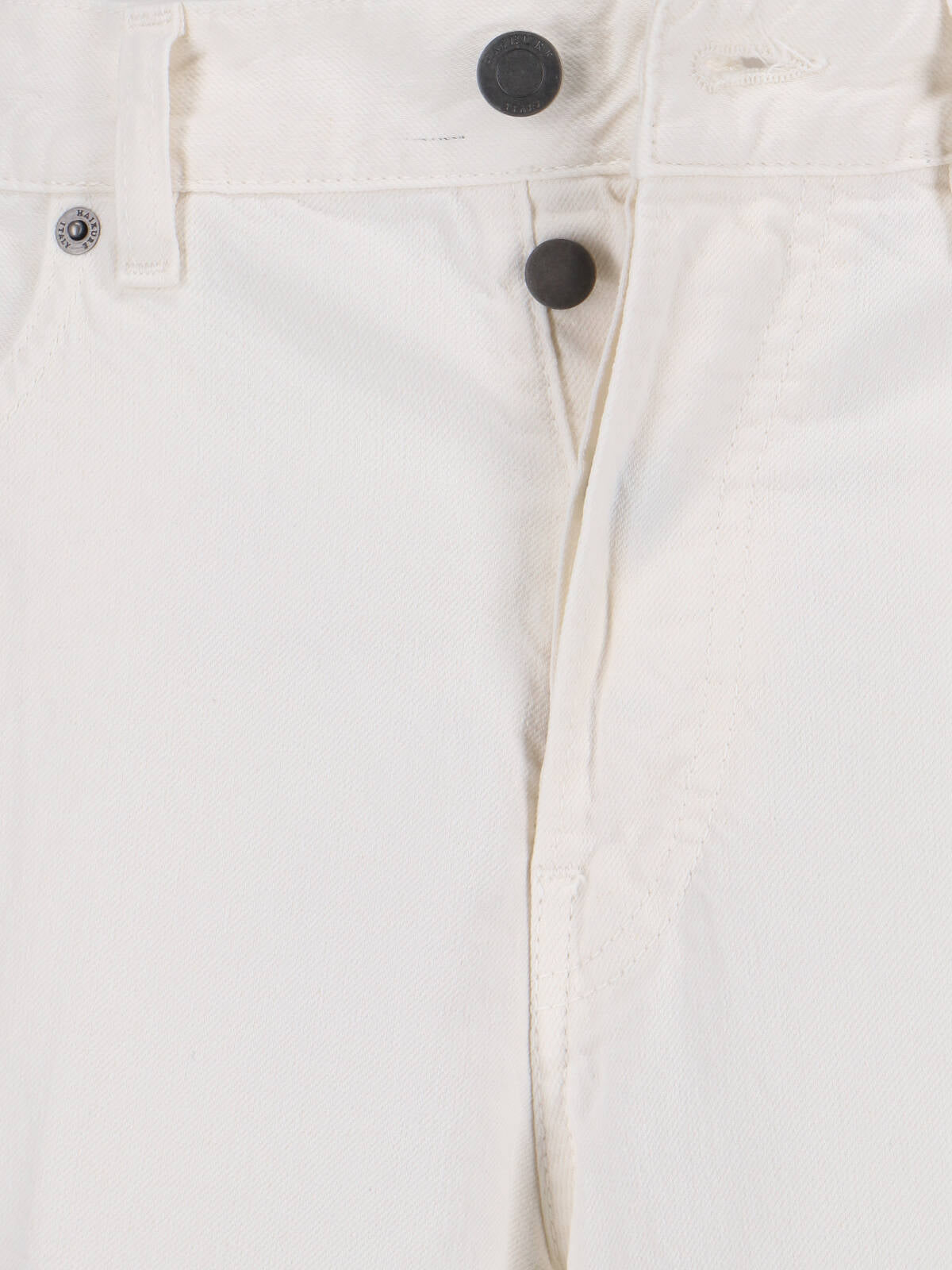 Wide-Leg White Denim Jeans With Five-Pocket Design