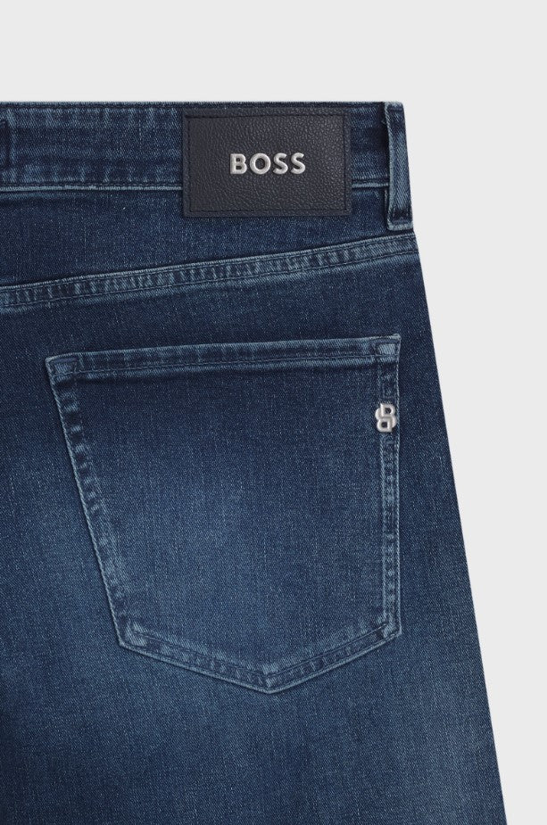 Slim-Leg Blue Jeans With Five-Pocket Design