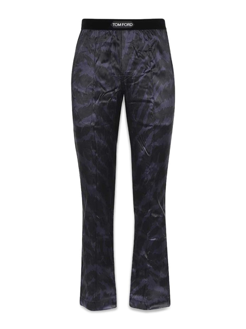 Slightly Flared Silk Blend Pants