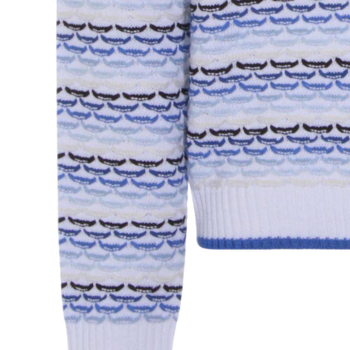 Textured Knit Long-Sleeve Polo Shirt