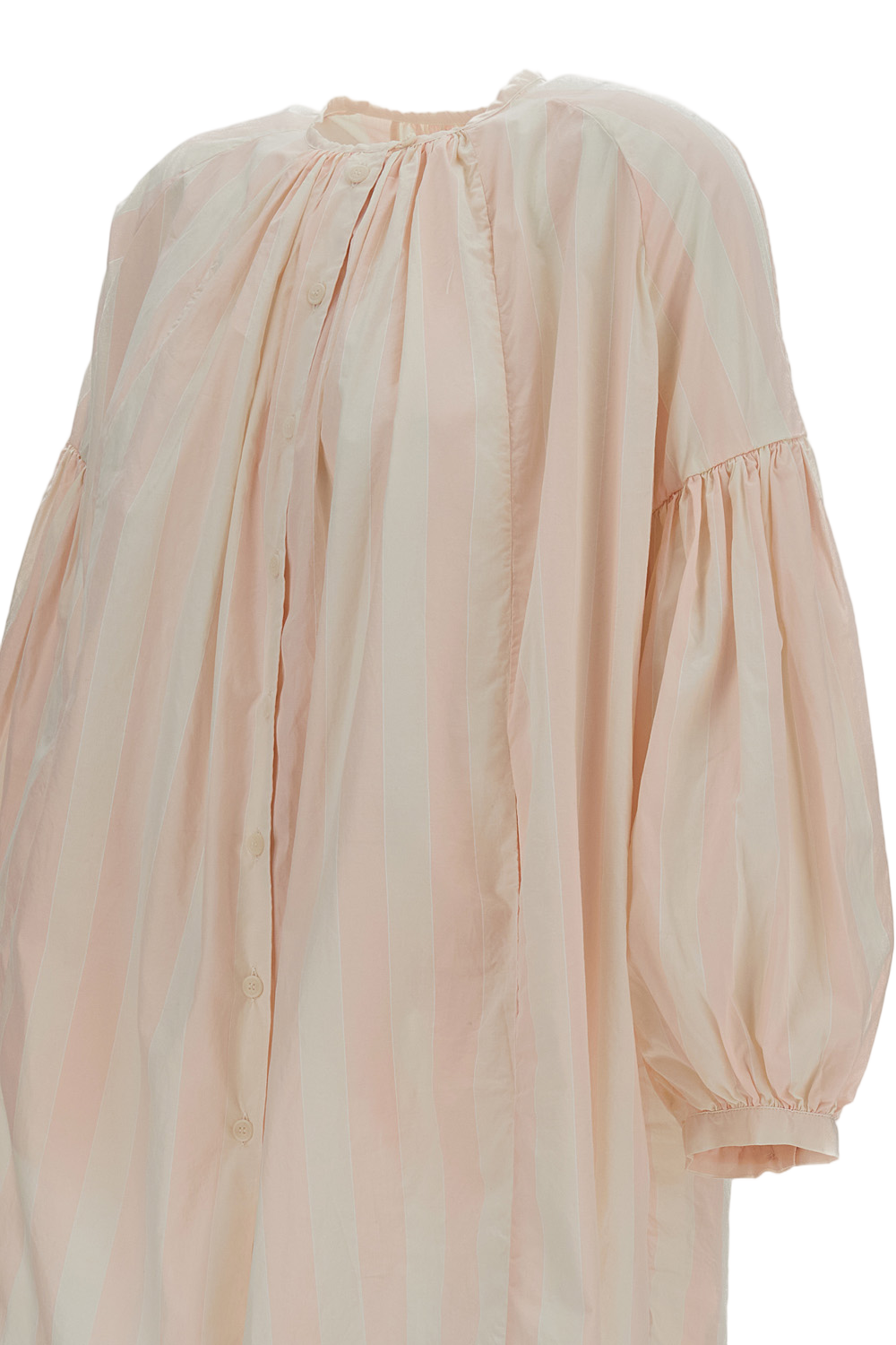 Wide Long Striped Cotton Shirt
