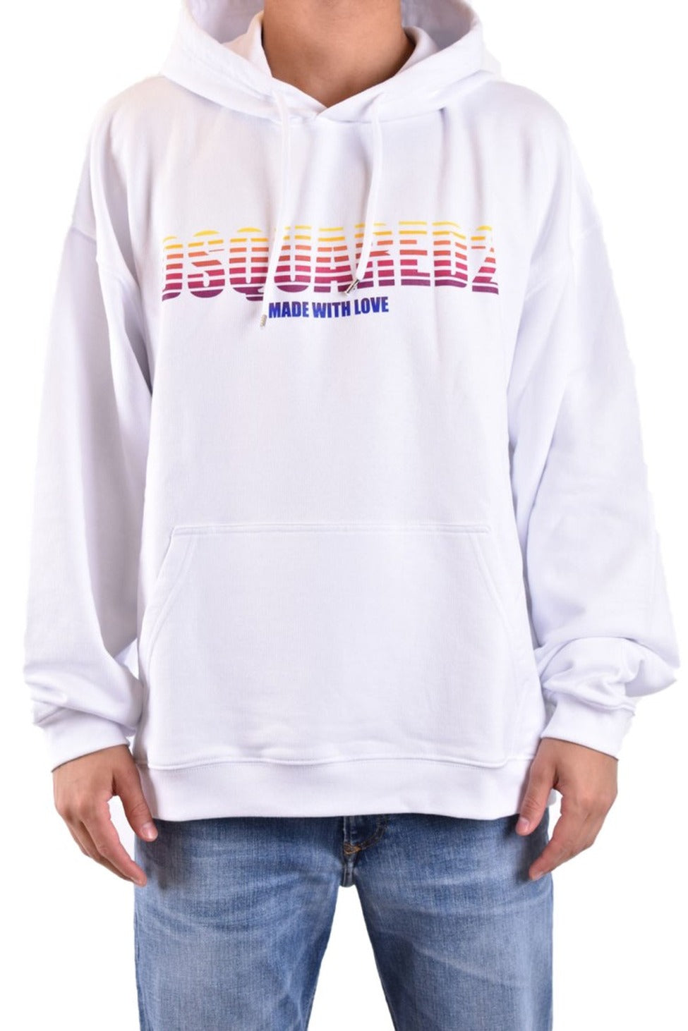 Casual Cotton Hoodie With Bold Logo And Relaxed Fit