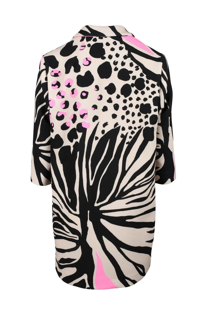 Short Multicolour Coat with Structured Fit