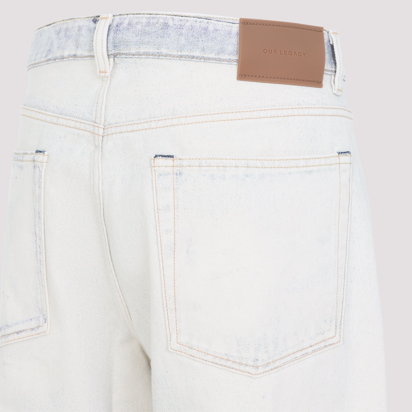 Relaxed Fit Distressed Denim Jeans