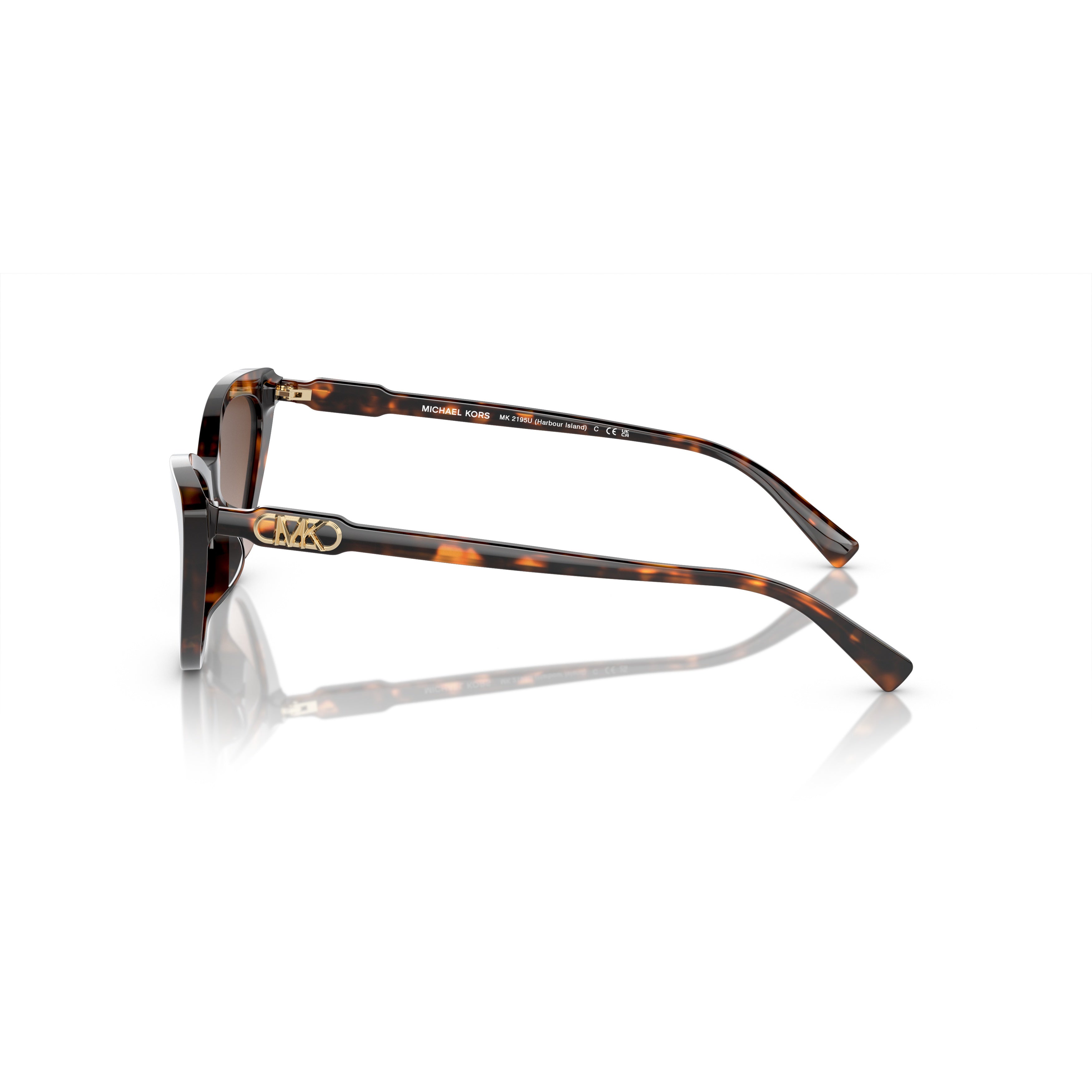 0mk2195u Cat-Eye Sunglasses with Tortoiseshell Frame and Gold Accents