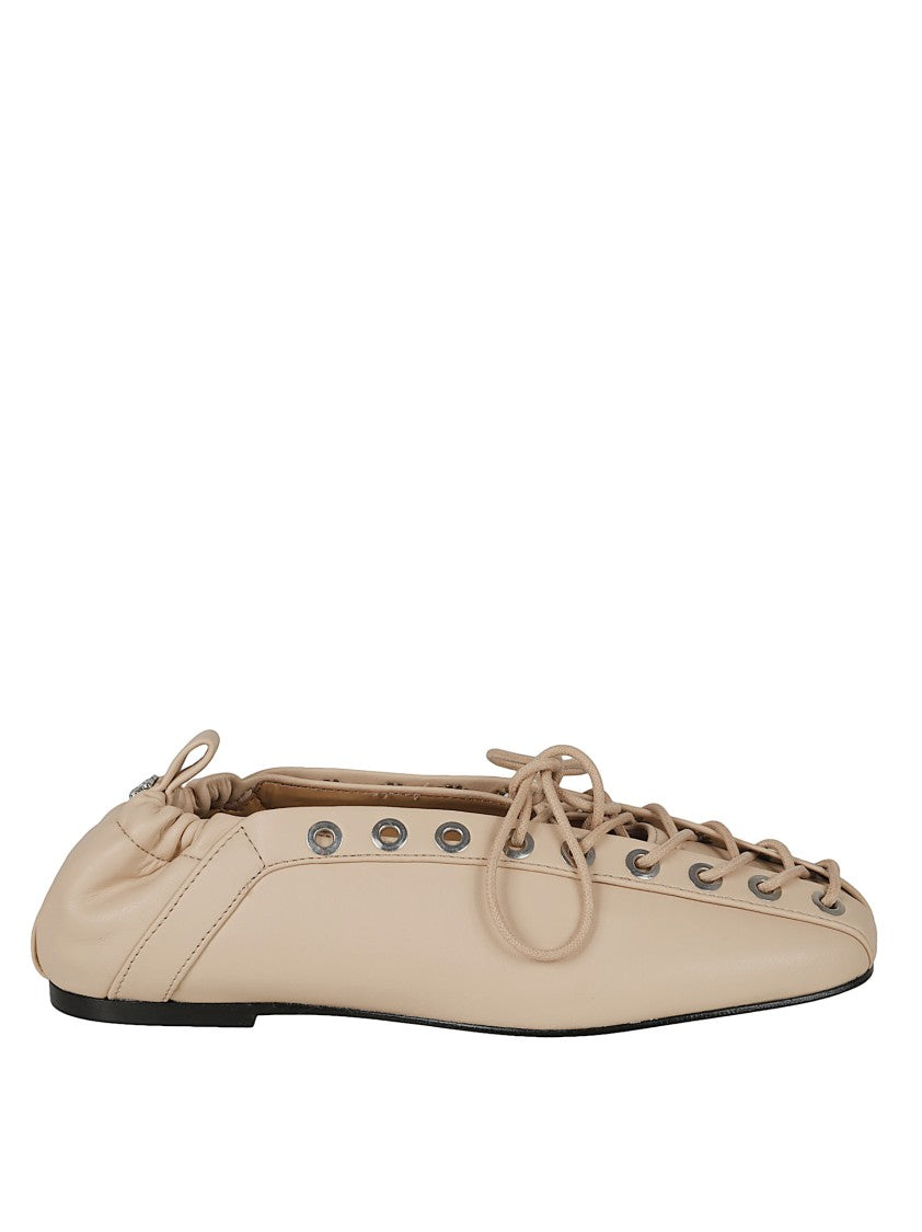 Lace-Up Ballerina Flats
