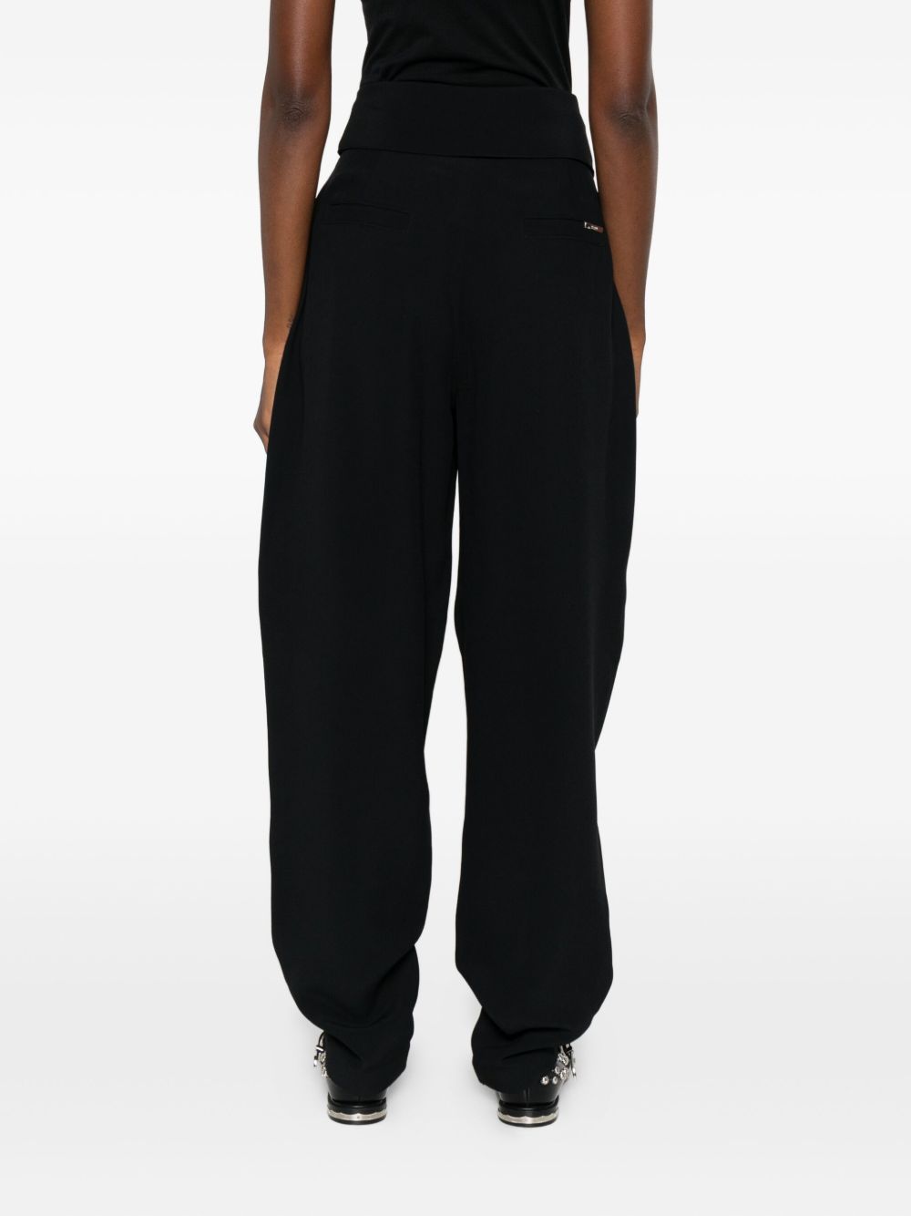 Tapered Leg Harem Pants With Matching Belt