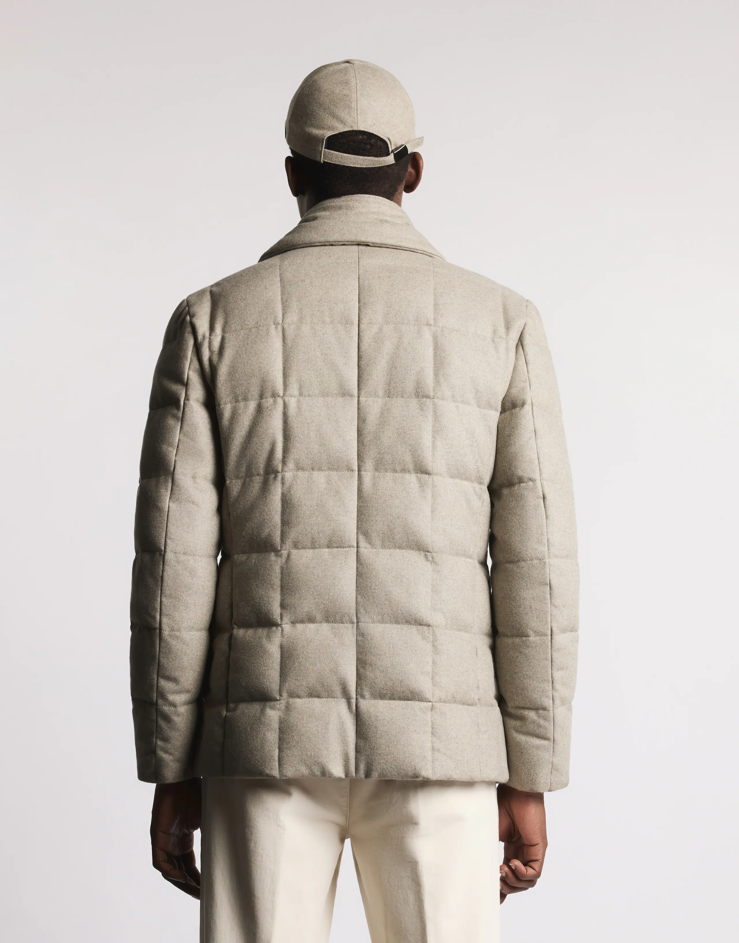 Padded Boxy Down Jacket With Flap Pockets
