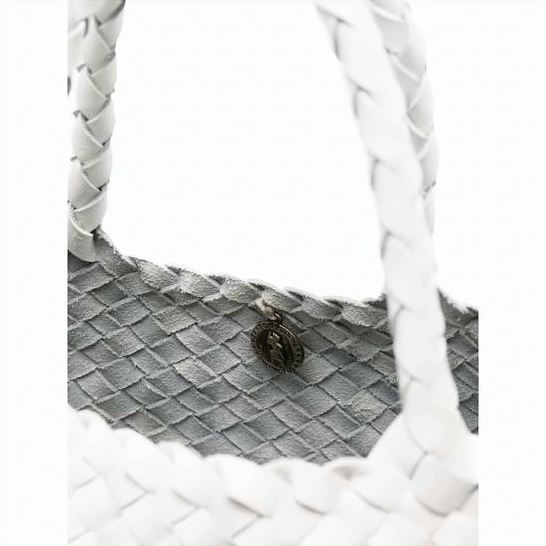 Artisanal Woven Buffalo Leather Tote Bag