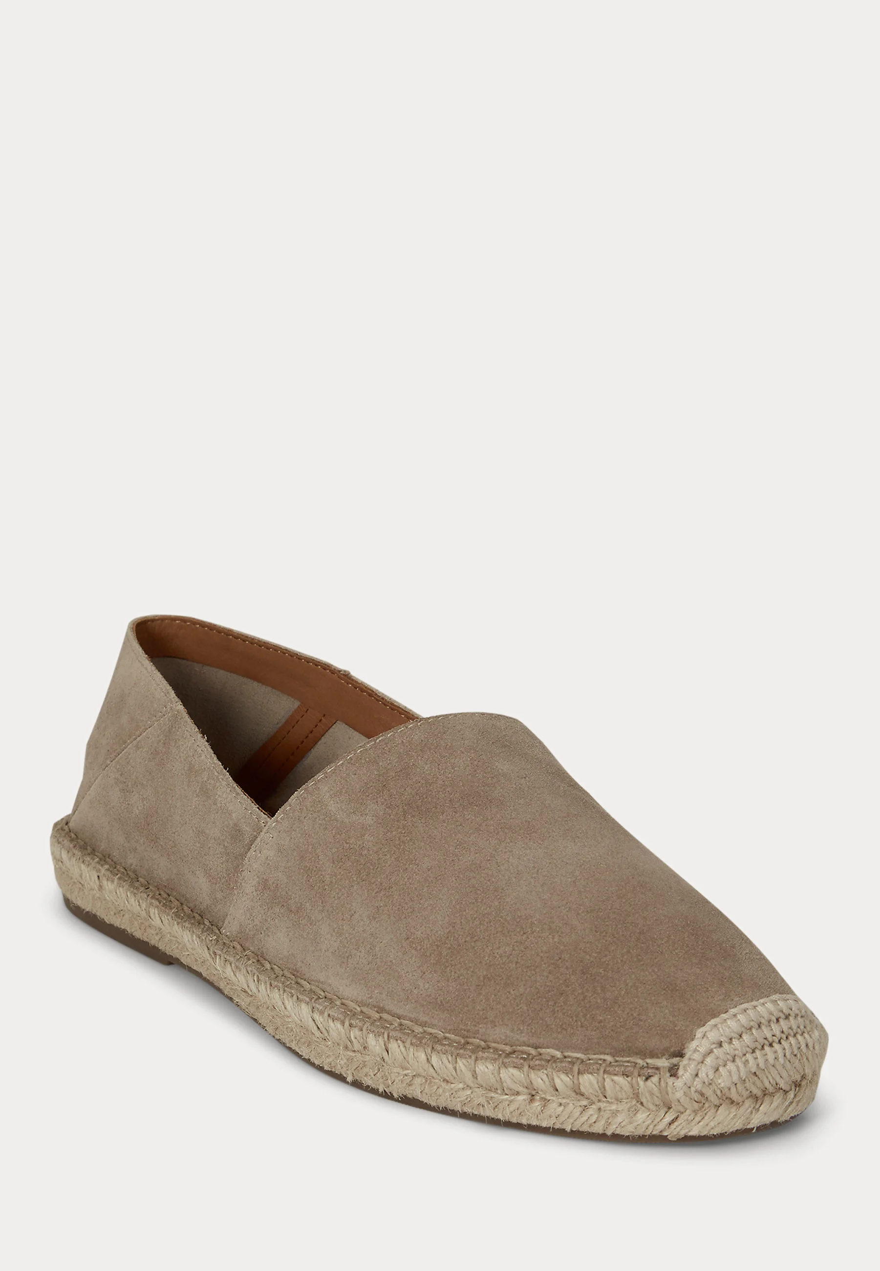 Slip-On Suede Espadrilles with Braided Jute Sole