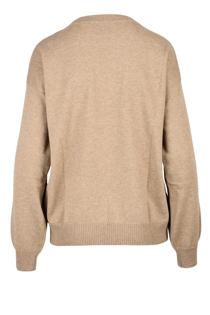 Crew Neck Sweater - Beige