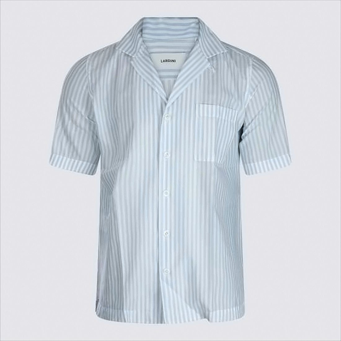 Vertical Striped Short-Sleeved Shirt