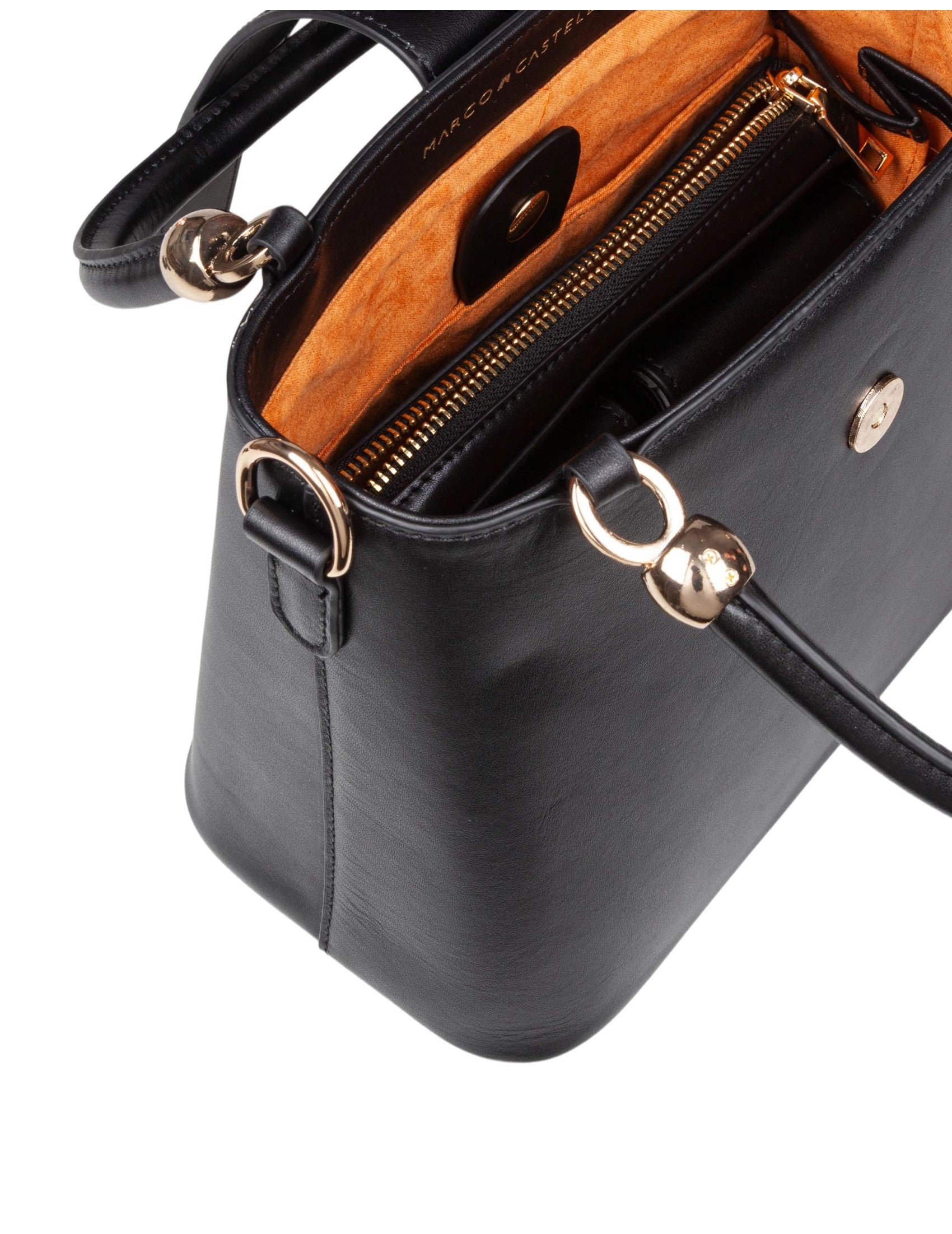 Agape Leather Handbag, Black