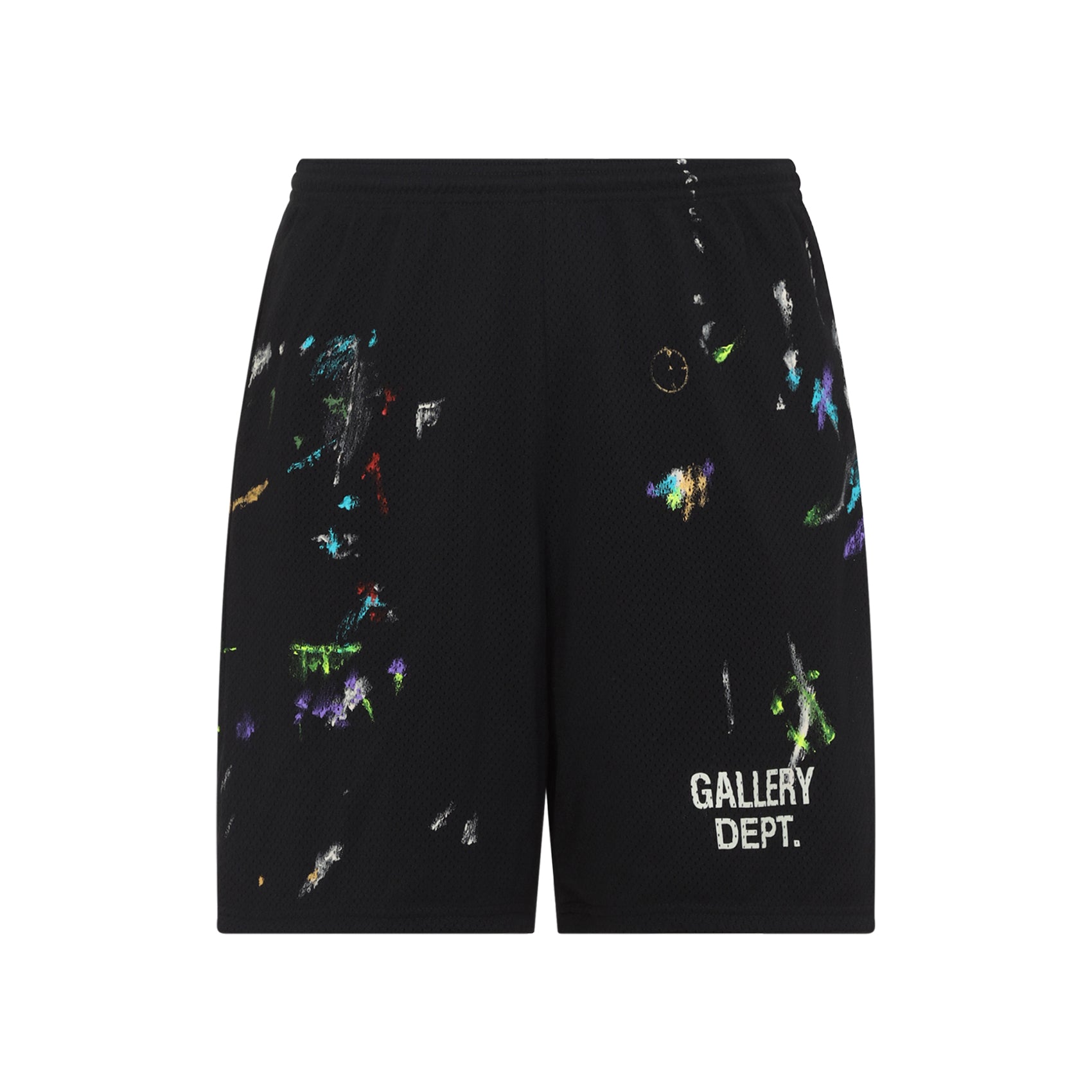 Relaxed Fit Bermuda Shorts With Multicolor Splatter And Logo Detail