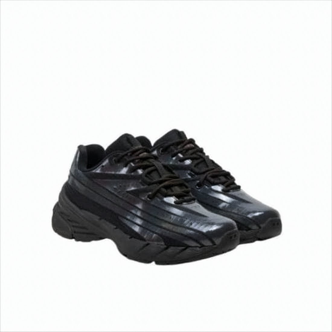Angular Overlay Sneakers with Glossy Finish