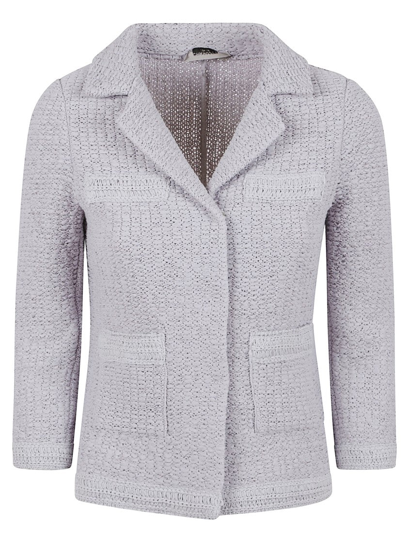 Grey Lightweight Jacket With Classic Collar