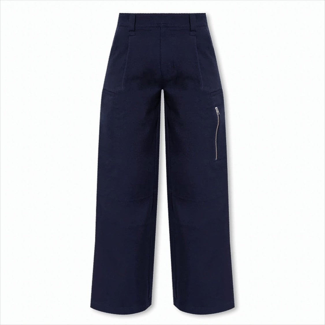Wide-Leg Cargo Pants in Virgin Wool