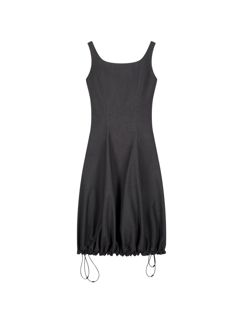 White Fitted Bodice Bubble Hem Dress