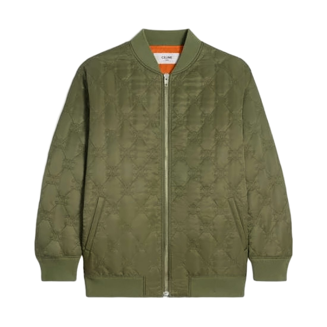 Geometric Quilted Celine Bomber Jacket