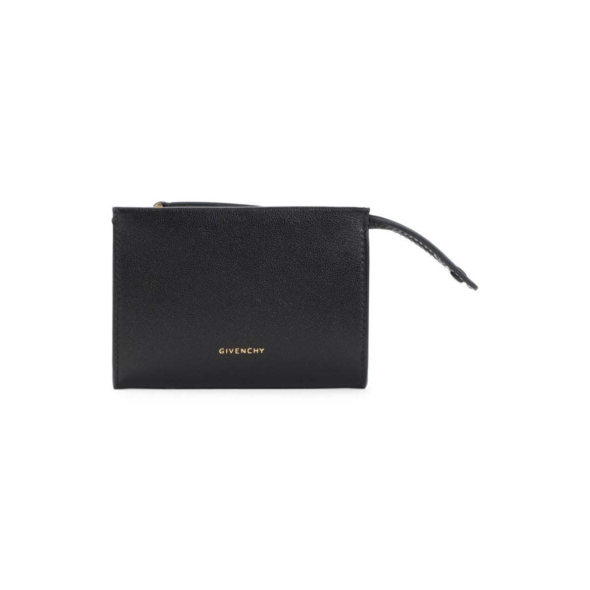 Compact Black Calf Leather Wallet
