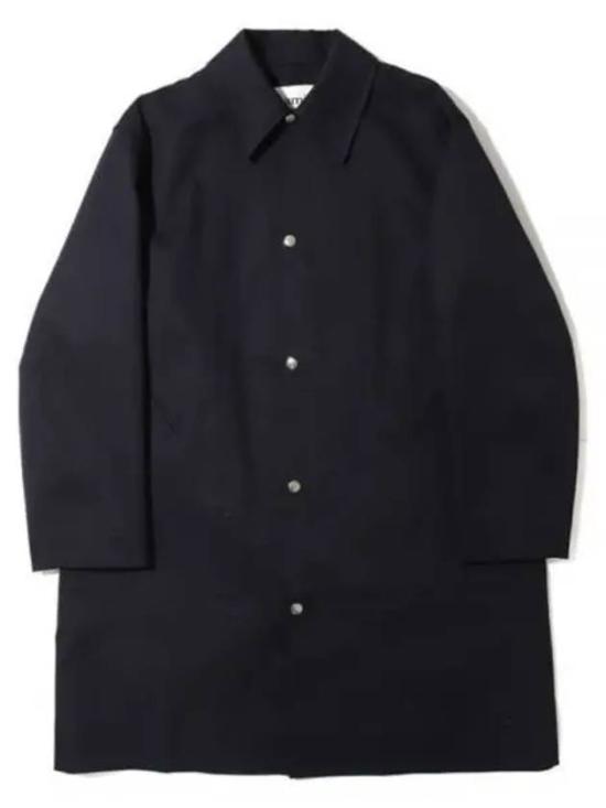 Minimalist Black Coat with Classic Collar